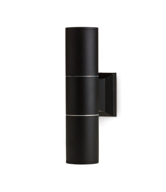 LED updown wandlamp voor buiten - zwart 65 x 260mm - GU10 - QUAZAR3 ZWART