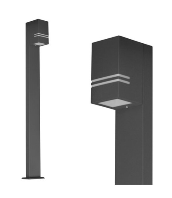 Staande LED lamp voor buiten - zwart 100cm x 12cm - GU10 - QUAZAR12 ZWART
