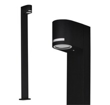 Staande half ronde LED lamp voor buiten - zwart 100cm x 15cm - GU10 - QUAZAR14 ZWART