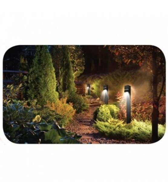 Staande half ronde LED lamp voor buiten - zwart 100cm x 15cm - GU10 - QUAZAR14 ZWART