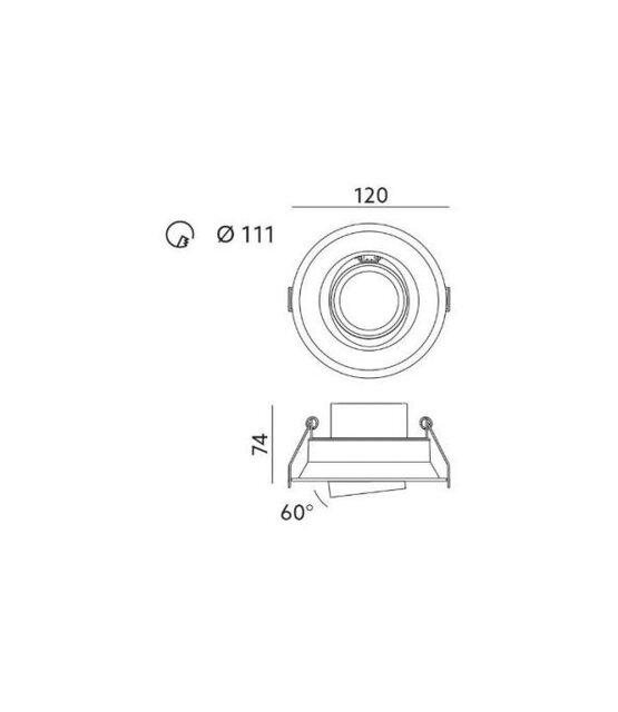 Opbouw armatuur - kantelbaar - KOMA WIT