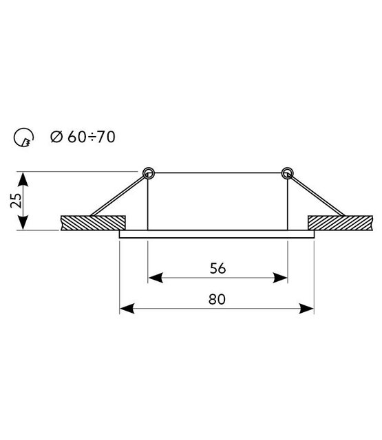 Kantelbare RVS LED spot behuizing - OH20 RVS zilverkleurig