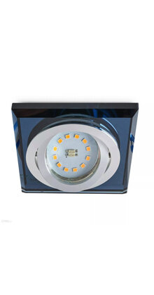 Kantelbare luxe LED spot behuizing - OH51 transparant zwart met zilver
