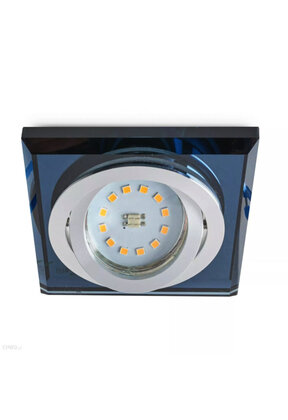 Kantelbare luxe LED spot behuizing - OH51 transparant zwart met zilver
