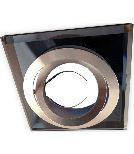 Kantelbare luxe LED spot behuizing - OH51 transparant zwart met zilver