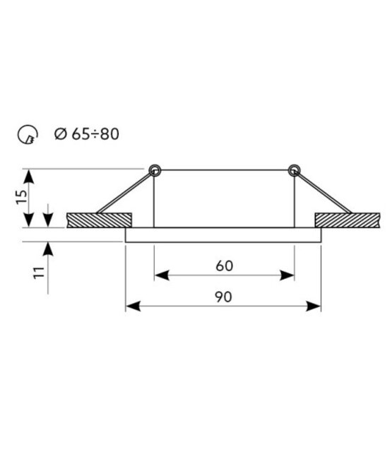 Kantelbare luxe LED spot behuizing - OH51 transparant zwart met zilver