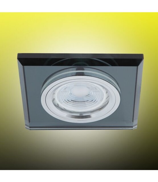 Kantelbare luxe LED spot behuizing - OH51 transparant zwart met zilver