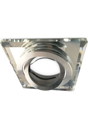 Kantelbare luxe LED spot behuizing - OH51 transparant met zilver