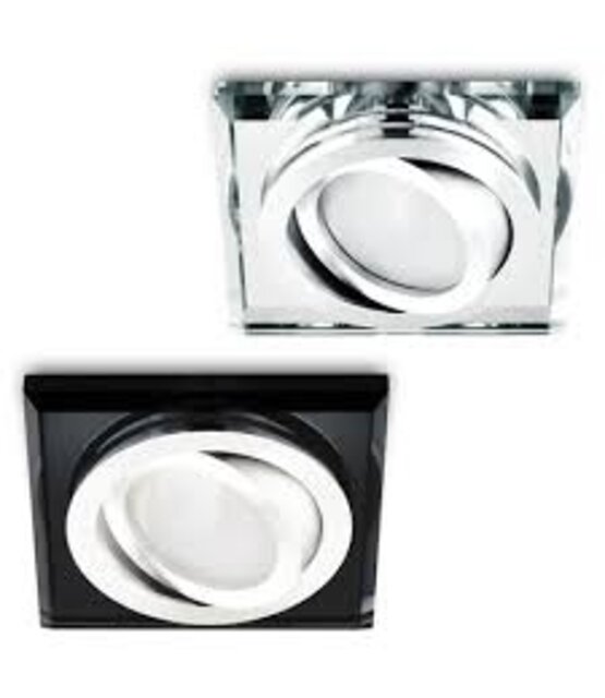 Kantelbare luxe LED spot behuizing - OH51 transparant met zilver