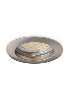 Vaste ronde LED spot behuizing - OH22 RVS / Chrome