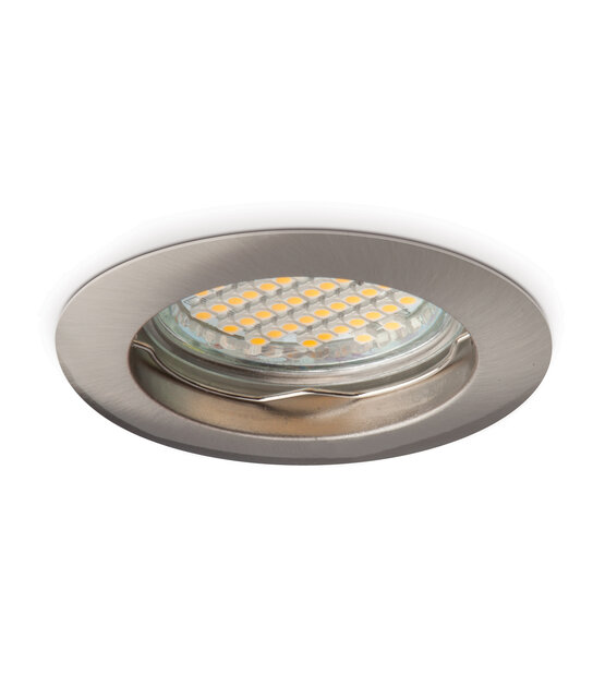 Vaste ronde LED spot behuizing - OH22 RVS / Chrome
