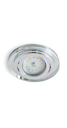 Kantelbare ronde LED spot behuizing - OH50 spiegelend met zilver
