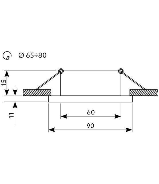 Kantelbare ronde LED spot behuizing - OH50 spiegelend met zilver