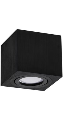 Vierkante LED opbouw lamp Zwart - OH37ZWART - kantelbaar