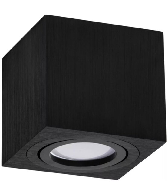 Vierkante LED opbouw lamp Zwart - OH37ZWART - kantelbaar