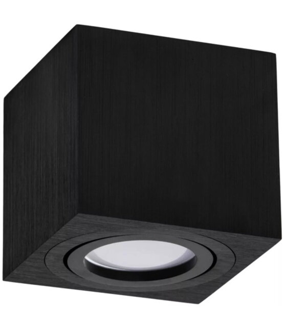 Vierkante LED opbouw lamp Zwart - OH37ZWART - kantelbaar