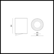 Vierkante LED opbouw lamp wit - OH37WIT - kantelbaar