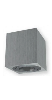 Vierkante LED opbouw lamp RVS - OH37RVS - kantelbaar