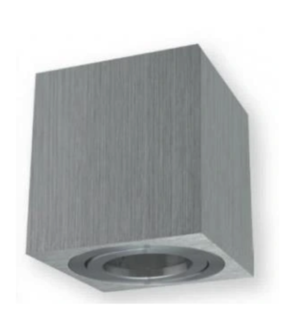 Vierkante LED opbouw lamp RVS - OH37RVS - kantelbaar