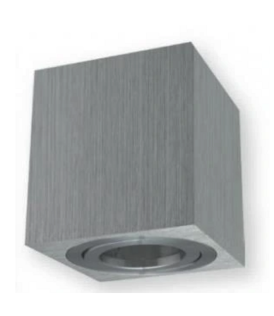 Vierkante LED opbouw lamp RVS - OH37RVS - kantelbaar