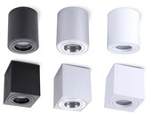 Waterdichte vierkant zwart Ø 80 x 95mm - GU10 - AQUARIUS ZWART