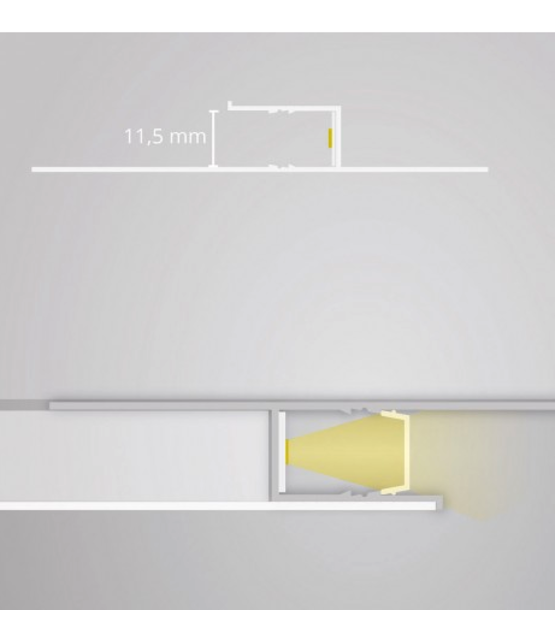 LED wand profiel 2 meter inclusief opaal klikafdekking 93,10 mm x 12,50 mm GIPS12WIT