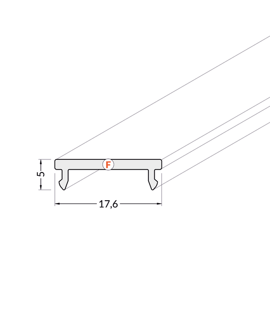 20 meter Losse LED profiel klikafdekking - Opaal - 09ALU,09WIT, 09ZWART+ INBOUW