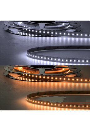 PRO LED strip dual white 2300K ~ 5000K 20W 1650LM 120LED p/m 24VDC IP20 - 5 meter