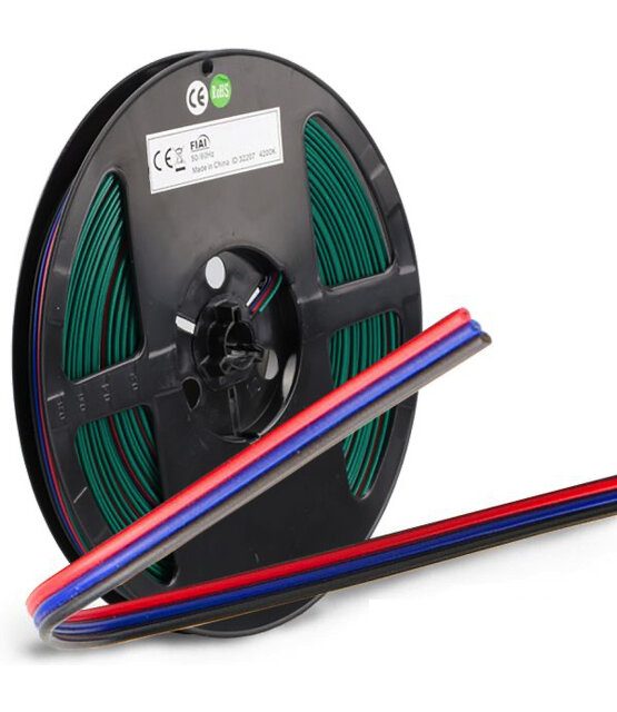 LED strip aansluitkabel 3-polig - 0,5 mm2 10 meter rol - voor dual white LED strips