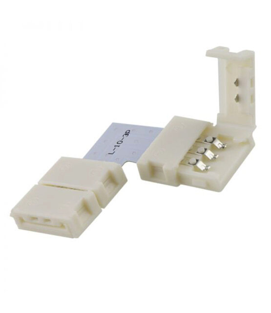 Hoekconnector LED strip connector 3 aderig 10mm voor Dual White LED strips - 112562