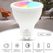 Gledopto Zigbee instelbare GU10 LED Spot RGBCCT 4 watt (2000K-6500K)