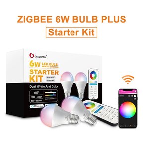 2 x Gledopto Zigbee instelbare E27 LED Spot RGBCCT 6 watt (2000K-6500K) Start kit