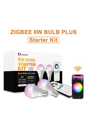 2 x Gledopto Zigbee instelbare E27 LED Spot RGBCCT 6 watt (2000K-6500K) Start kit