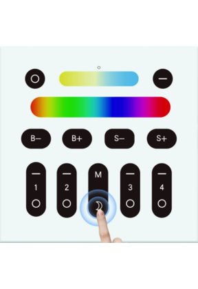 +Gledoptop Zigbee LED strip wandpaneel - 4 zones - smarthome compatible