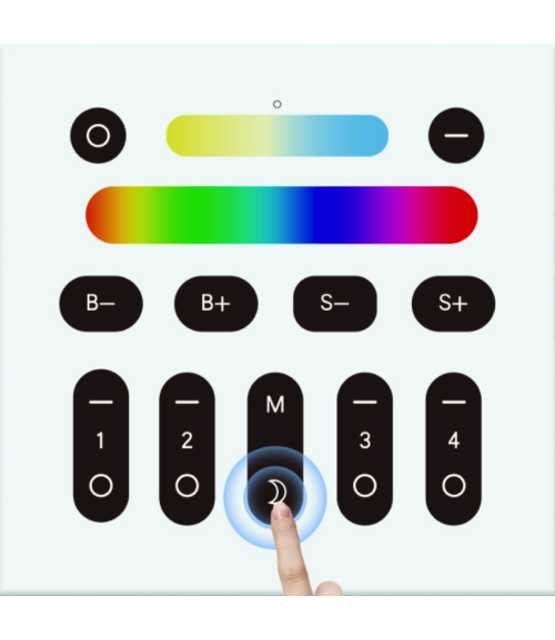 +Gledoptop Zigbee LED strip wandpaneel - 4 zones - smarthome compatible