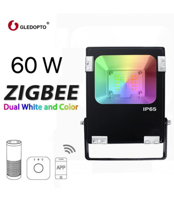 Gledopto Zigbee instelbare LED schijnwerper RGBCCT 60 watt (2000K-6500K) - smarthome compatible