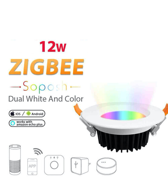 Gledopto Zigbee LED inbouwspot RGBCCT 12 watt (2000K-6500K) - Smarthome compatible