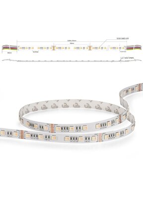 RGBCCT LED strip 32W 1980LM 84 LED p/m 24VDC IP20 - 5 meter