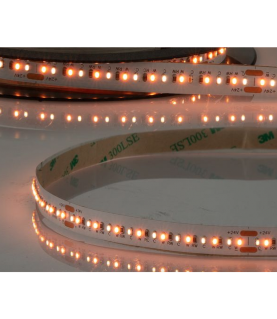 PRO LED strip dim to warm 20W 1100LM 120LED 24VDC IP20 CRI95 -  5 meter