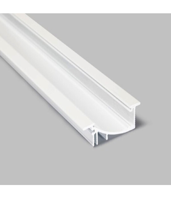 Wit LED inbouw profiel 53 mm x 13,5 mm F8Wit inclusief schuif afdekking