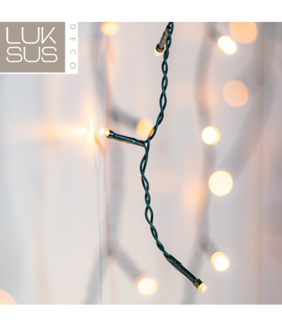 BASIC – 12 meter koppelbare ijspegel kerstverlichting extra warm wit 640 LEDs