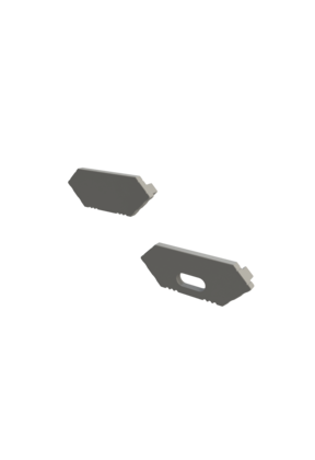 Eindkap LED profiel zonder kabeldoorvoer C28ALU