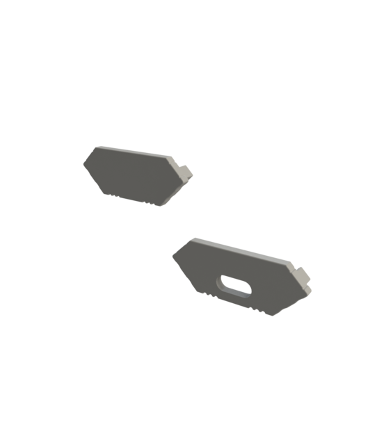 Eindkap LED profiel met kabeldoorvoer C28ALU