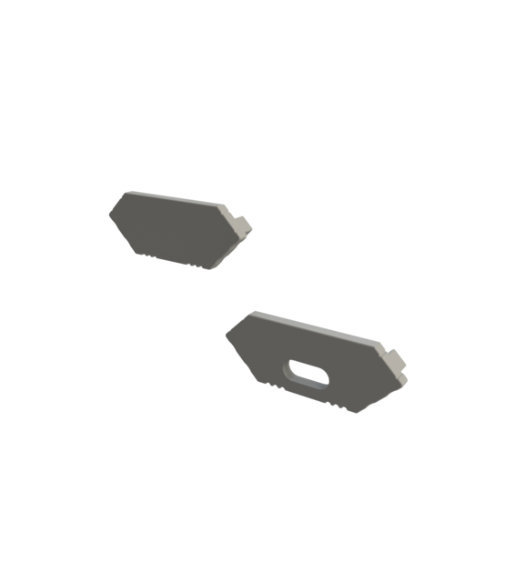 Eindkap LED profiel met kabeldoorvoer C28ALU