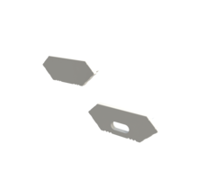Eindkap LED profiel met kabeldoorvoer C28WIT