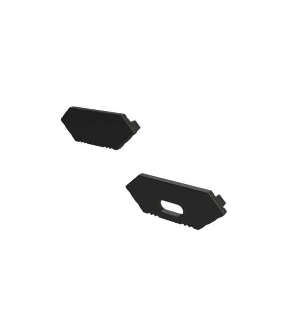 Zwart LED hoekprofiel 2 meter met opaal afdekking 24 mm x 8,50 mm - C28ZWART