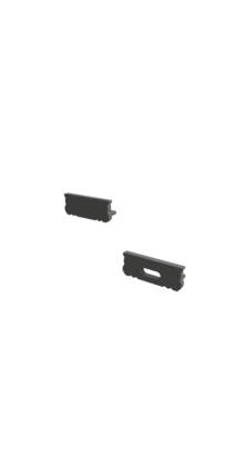 Eindkapje zonder kabeldoorvoer voor P1-ZWART