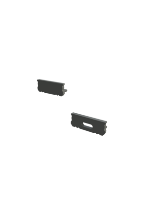 Eindkapje zonder kabeldoorvoer voor P1-ZWART