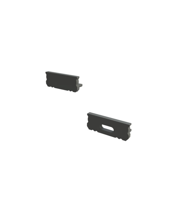 Eindkapje zonder kabeldoorvoer voor P1-ZWART