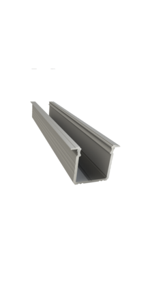 LED inbouw profiel 2 meter met opaal afdekking 16mm x 16mm 03.2ALU - UITVERKOOP
